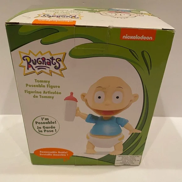 2017 Just Play Nickelodeon Rugrats Poseable Tommy Figure W/ Bottle NEW - Picture 4 of 4